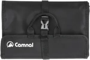 Climbing Quickdraw Hanging Storage Bag, Carabiner Hook Gear Equipment Parts Collections, Durable Foldable Bundled Roll Waterproof Bag(Black)