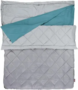 Coleman 45°F Double Sleeping Bag Queen Size XL Sleeping Bag with Big & Tall Design 2 Bags When Zipped Apart 3-Layer Comfort with Snag-Free Zipper & Stuff Sack Machine Washable