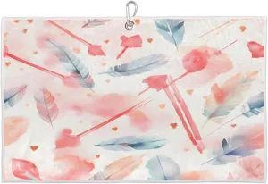 Colorful Abstract Feathers Golf Towel with Heavy Duty Carabiner Ultra Absorbent Quick Dry Perfect for Cleaning Clubs Balls Gear Essential Golf Accessory for Men Women Kids