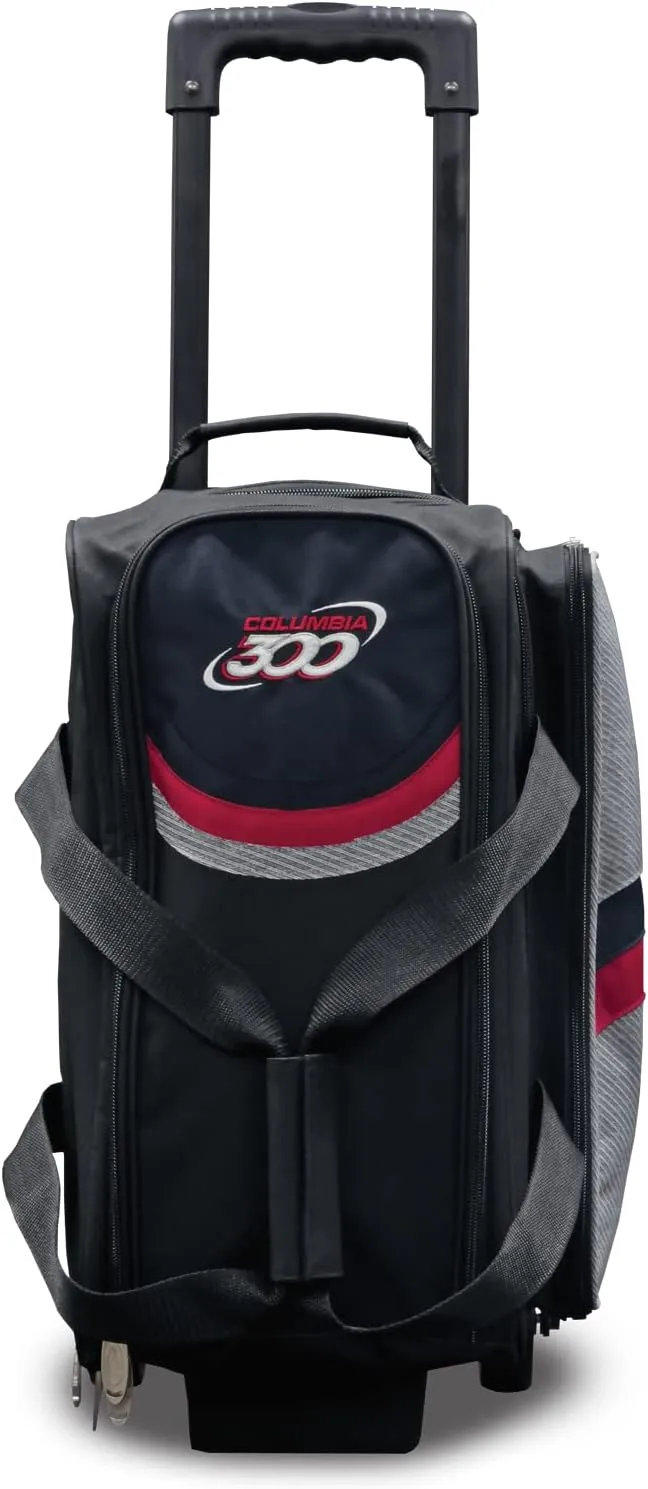 Columbia 300 Boss Double 2 Ball Roller Bowling Bag Red