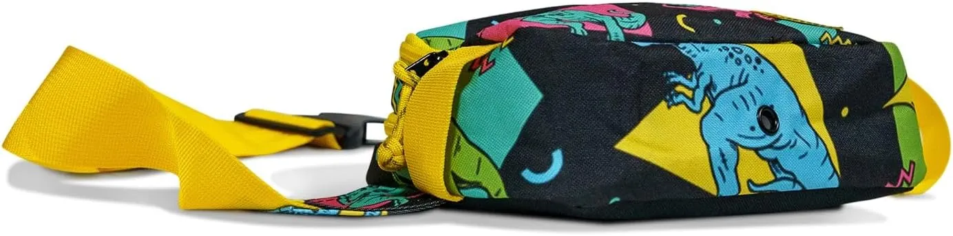 Combat Iron Tactical Men’s Fanny Pack | Adjustable Waist Belt, Zippered Pockets | Compact Lightweight Belt Bag | Everyday Hip Pouch for Travel Outdoor Running Hunting | Dinosaur World