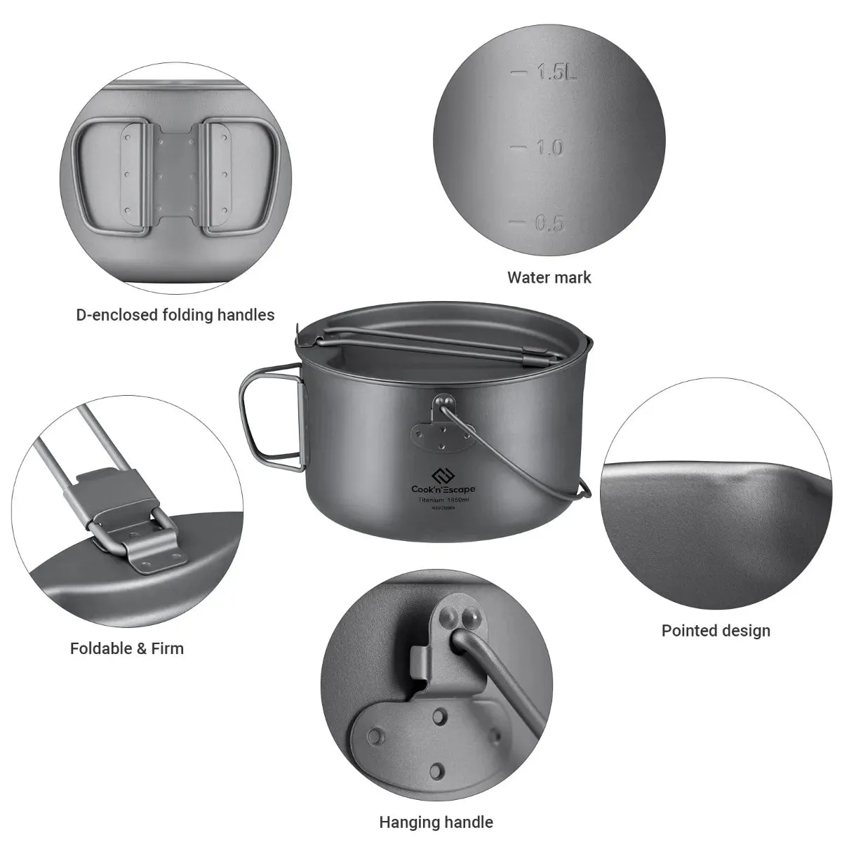 Cook'n'Escape Mountain Top Pot Titanium Pot