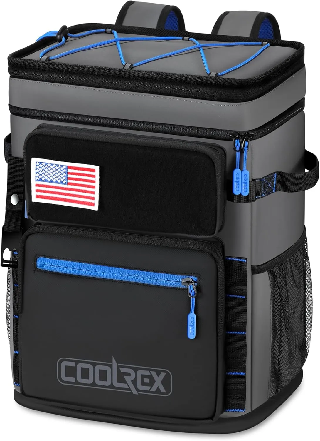 COOLREX Large Backpack Cooler 36 Can Cooler Backpack with 2 Insulated Compartments Leak Proof Waterproof Travel Backpack, Camping Beach Picnic Lunch Thermal Bag for Women and Men