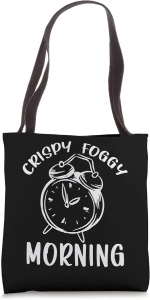 Crispy Foggy Morning Alarm Clock Time Tote Bag