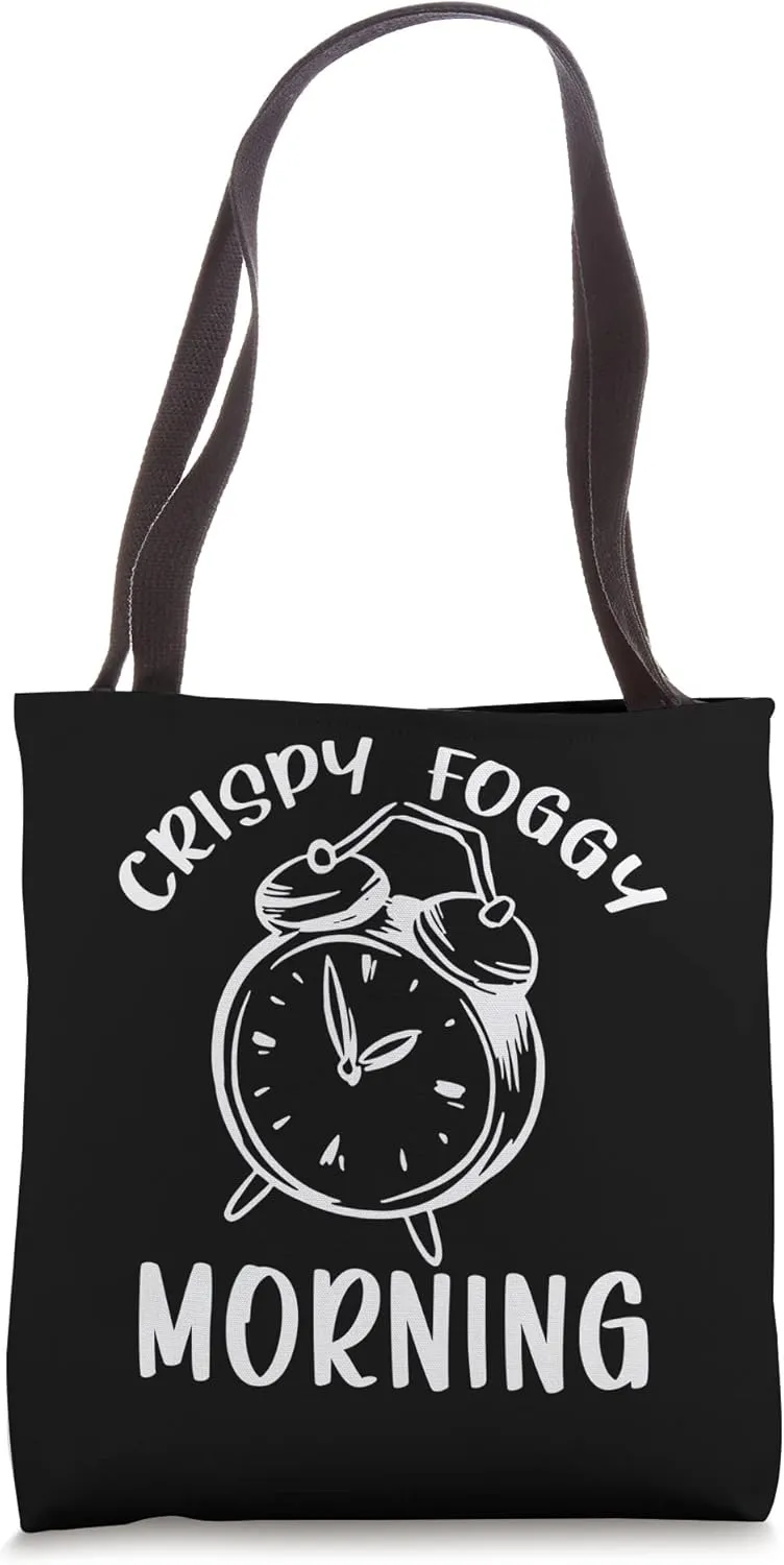 Crispy Foggy Morning Alarm Clock Time Tote Bag