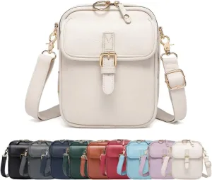 Crossbody Leather Bag, 2025 New Vintage Large Capacity Messenger Bag, Double Layer Leather Small Purse Crossbody Shoulder Bag