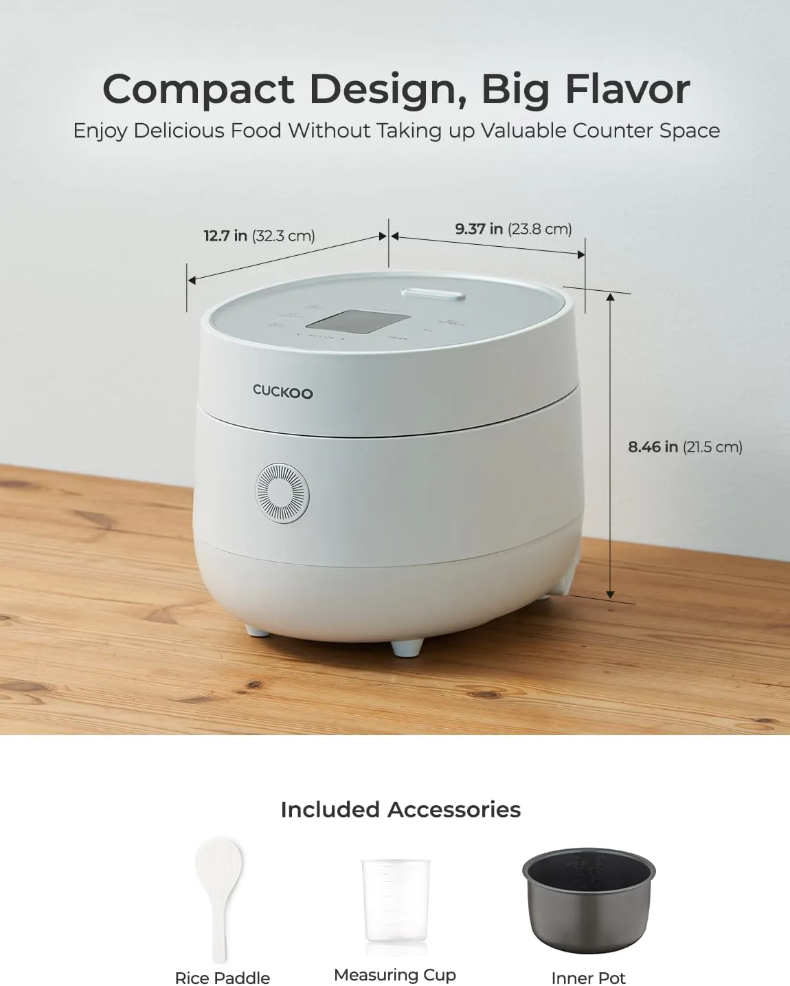CUCKOO CR-0675FW 6-Cup (Uncooked) / 12-Cup (Cooked) Micom Rice Cooker with Nonstick Inner Pot, 13 Menu Modes, LCD Display, Fuzzy Logic Tech, Auto Clean (White)