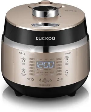 CUCKOO CRP-EHSS0309FG 3-Cup (Uncooked) / 6-Cup (Cooked) Induction Heating Pressure Rice Cooker with Nonstick Inner Pot, 16 Menu Modes, Fuzzy Logic Tech, 3 Voice Guide, Auto Clean (Gold)