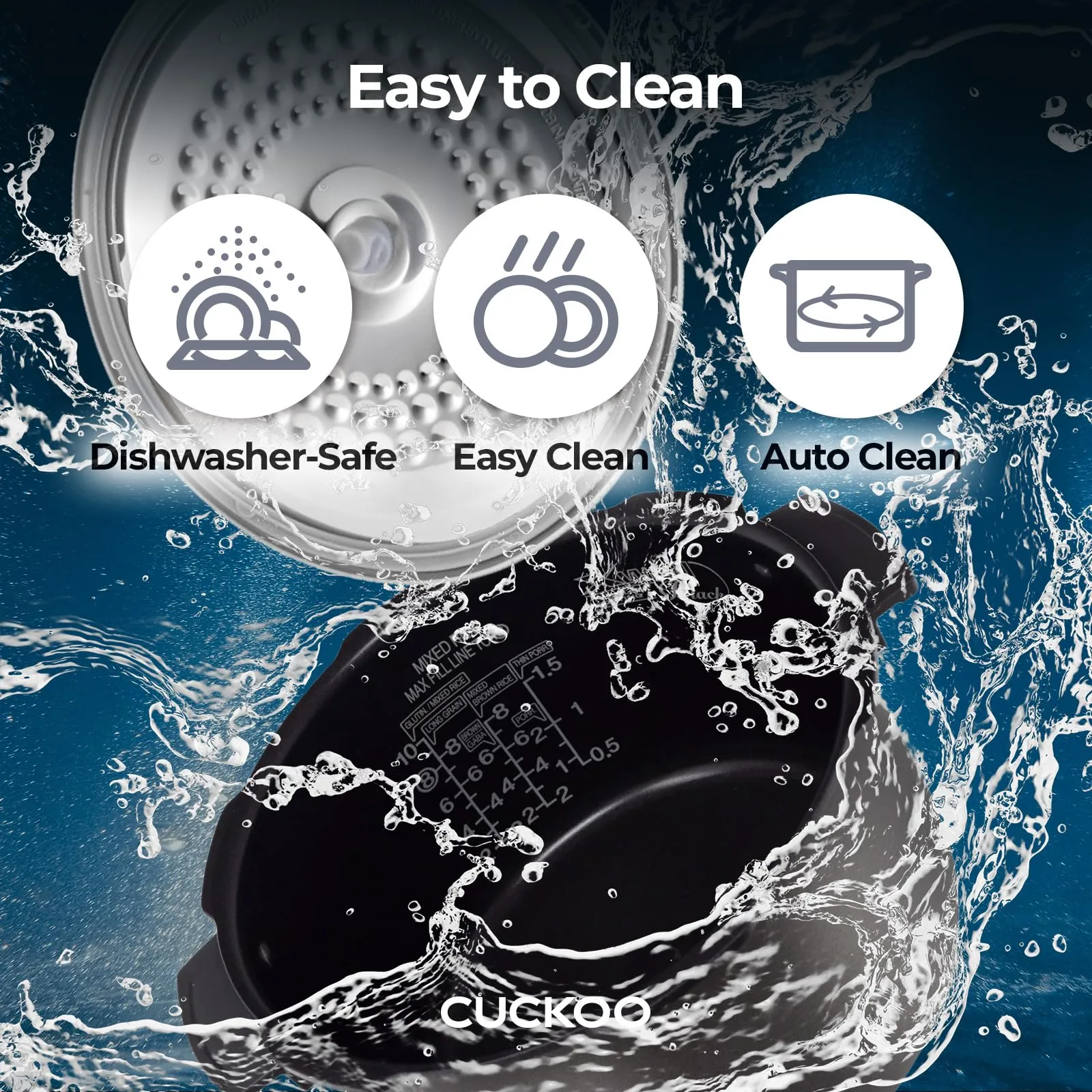 CUCKOO CRP-P1009SB 10-Cup (Uncooked) / 20-Cup (Cooked) Heating Pressure Rice Cooker &amp; Warmer with Nonstick Inner Pot, 13 Menu Modes, Fuzzy Logic Tech, 3 Voice Guide, Auto Clean (Black)