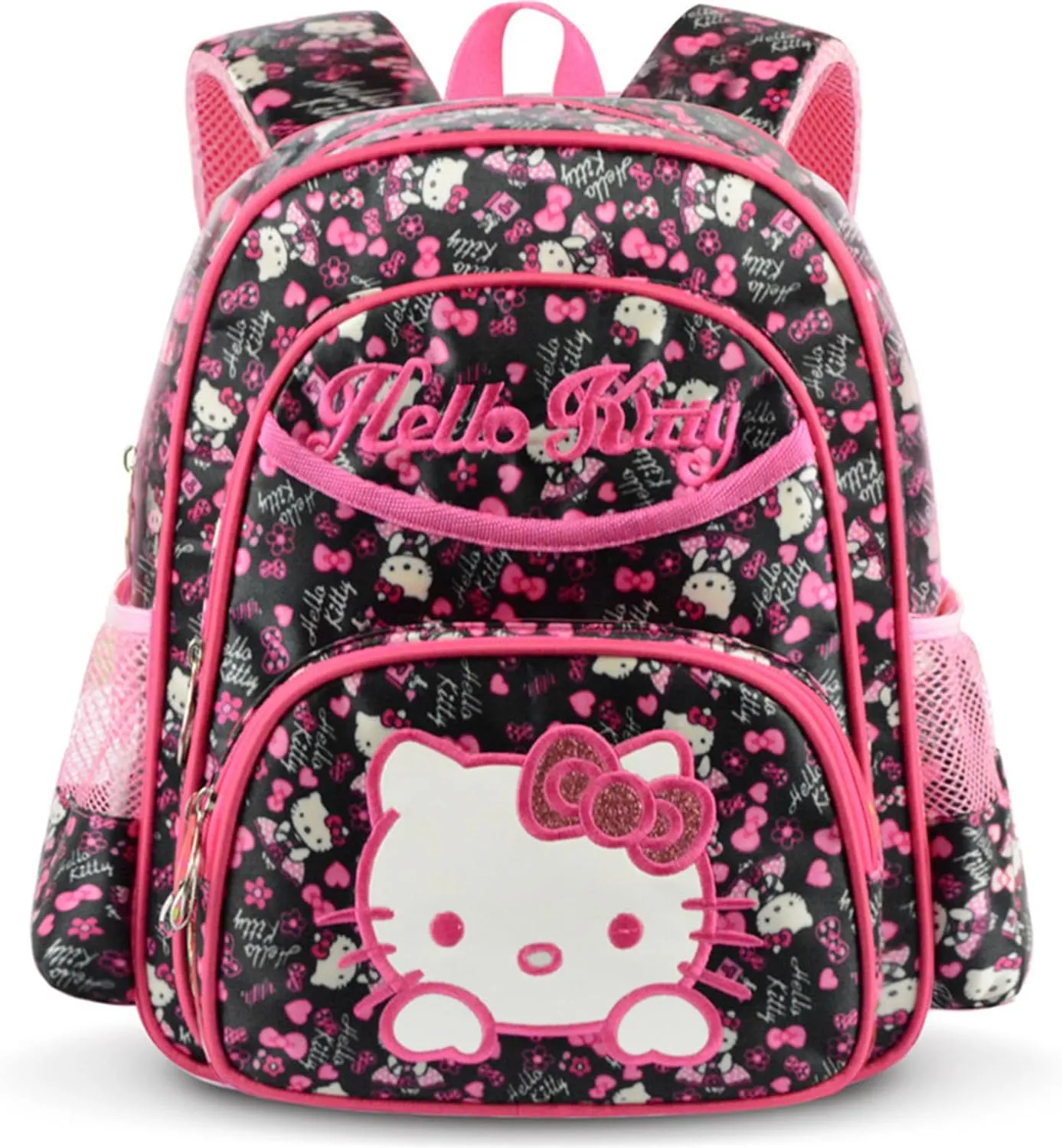 Cute Anime Backpack, 14 Inch Large Capacity Nurse Bag Bookbag, Waterproof Casual Daypack for Travel (black)