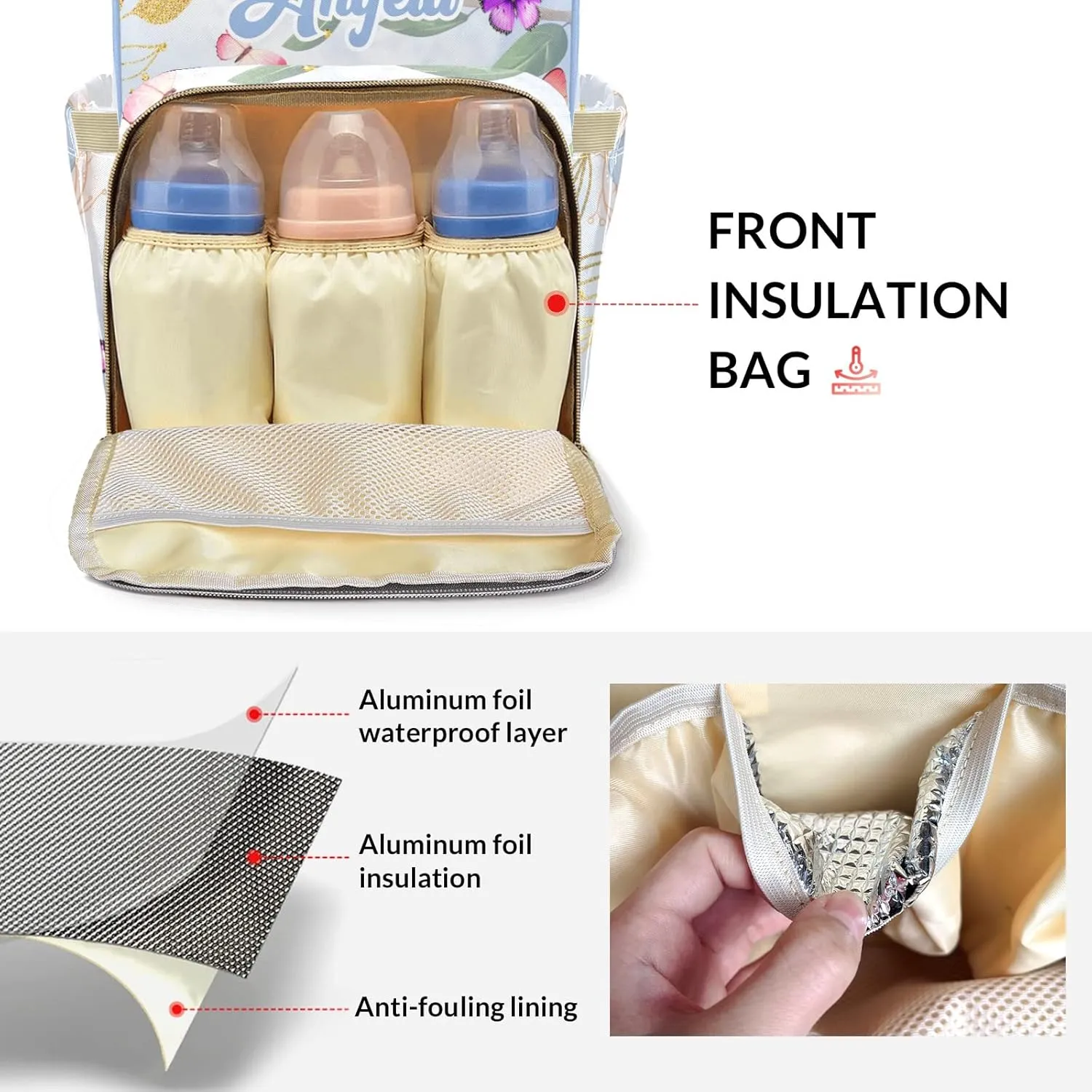 Cute Elephant Mummy Bags Custom Personalized with Name Diaper Bags Backpack Gifts