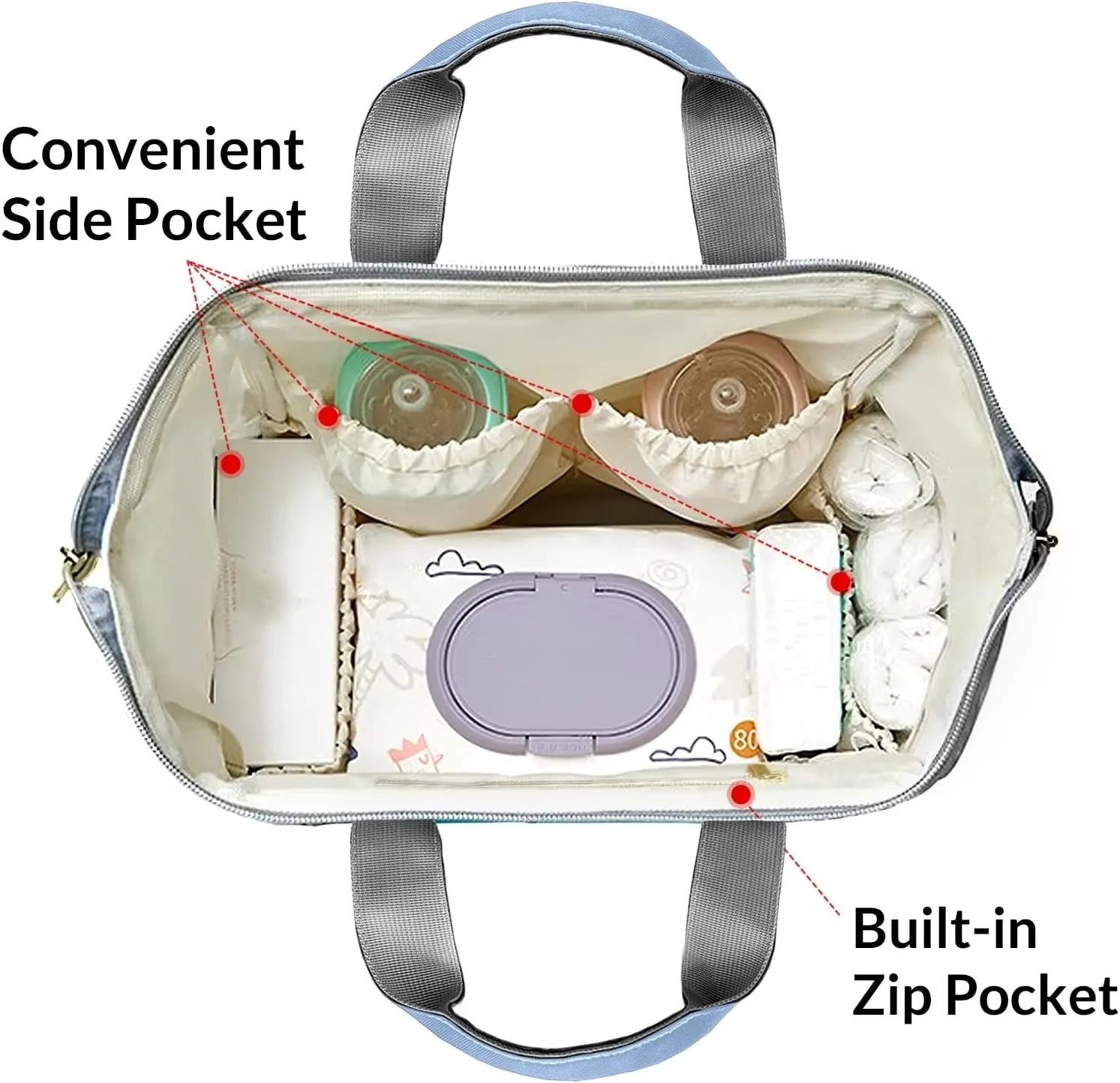 Cute Elephant Mummy Bags Custom Personalized with Name Diaper Bags Backpack Gifts