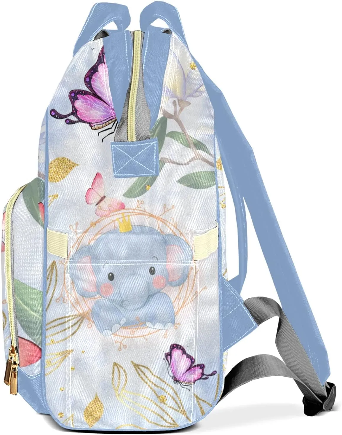 Cute Elephant Mummy Bags Custom Personalized with Name Diaper Bags Backpack Gifts