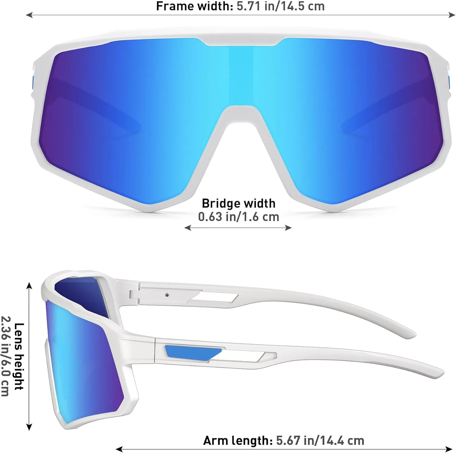 Cycling Sunglasses for Men Women Sports Sunglass Polarized UV Protection for Bicycle Running Baseball Glasses