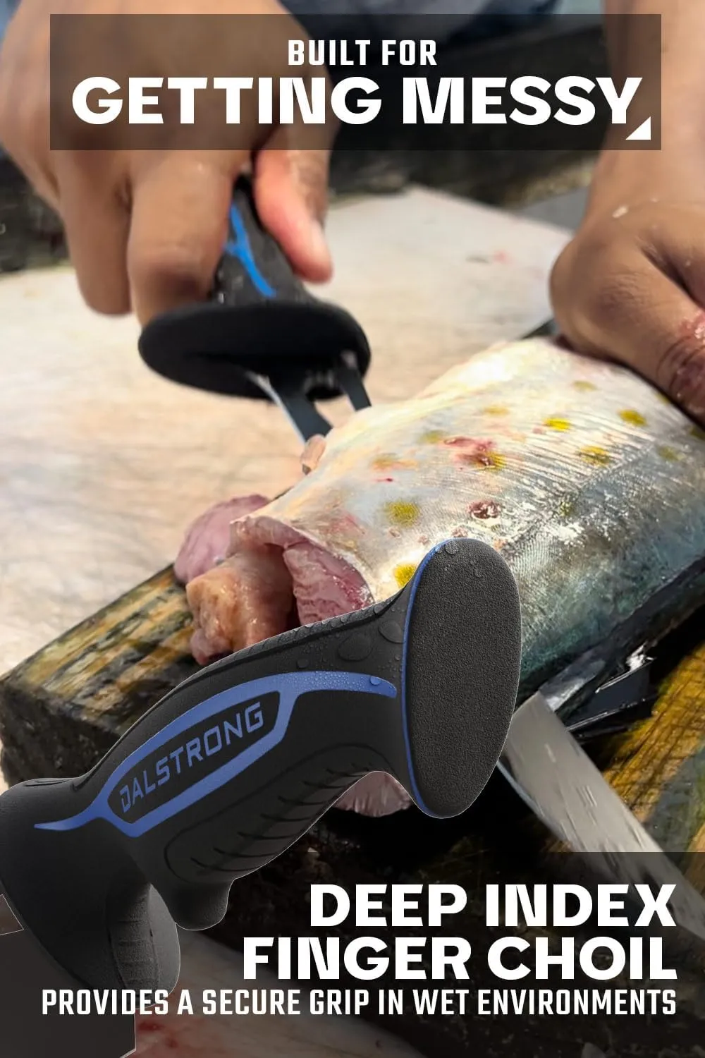 Dalstrong Fillet Knife-Night Shark Series 7”-High Carbon Steel-Titanium Coated Blade-Sharp Kitchen Knife & Outdoors-Polypropylene Handle-w/Sheath-NSF Certified