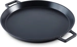 DASH Zakarian 13" Nonstick Cast Iron Frying Pan, Dual Handle Skillet with Titanium Ceramic Coating, Black