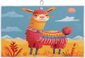 Desert Alpacas Golf Towel with Heavy Duty Carabiner Ultra Absorbent Quick Dry Perfect for Cleaning Clubs Balls Gear Essential Golf Accessory for Men Women Kids