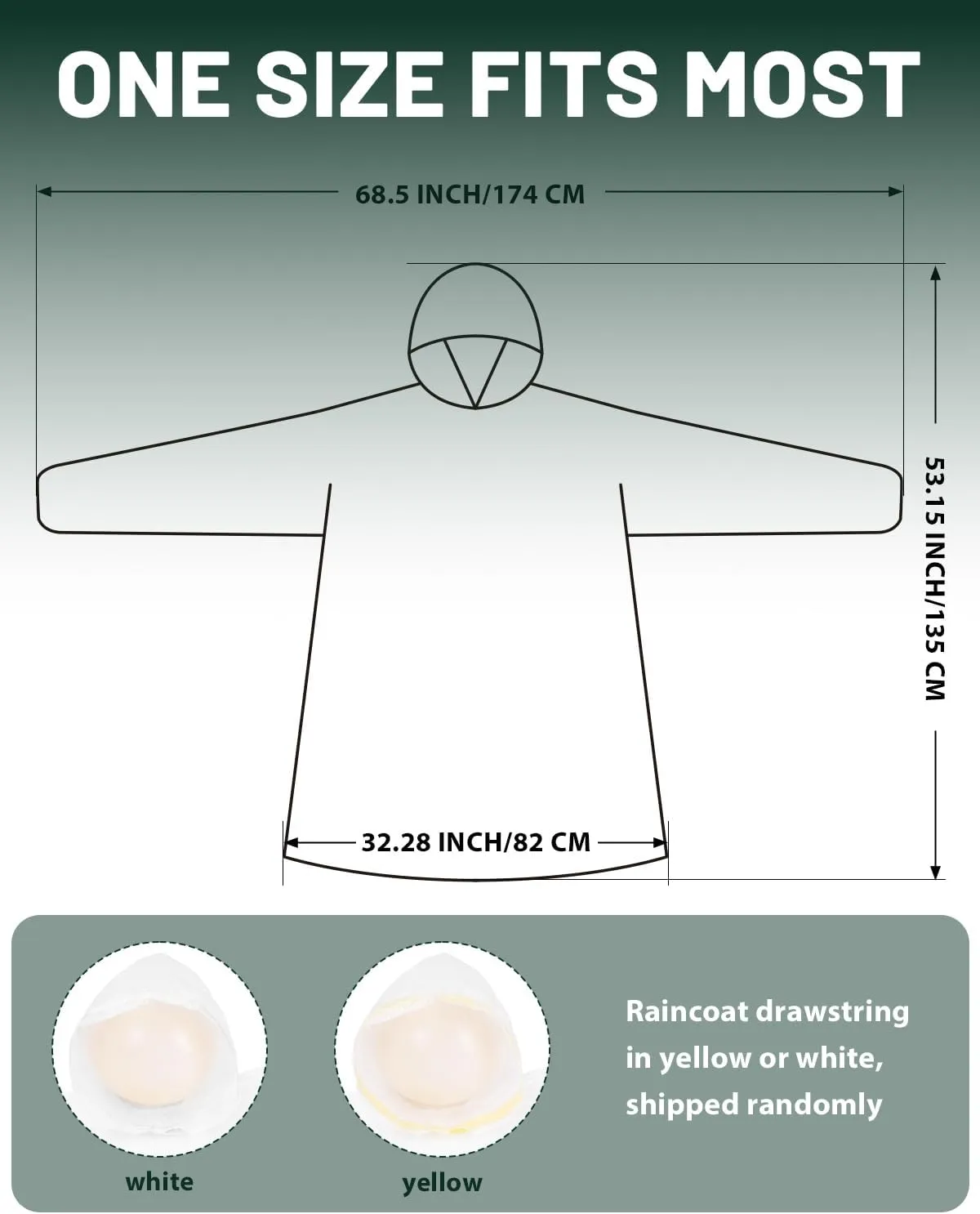 Disposable Rain Poncho for Adults Clear, Lightweight Raincoat, Compact Waterproof Rainwear for Outdoors