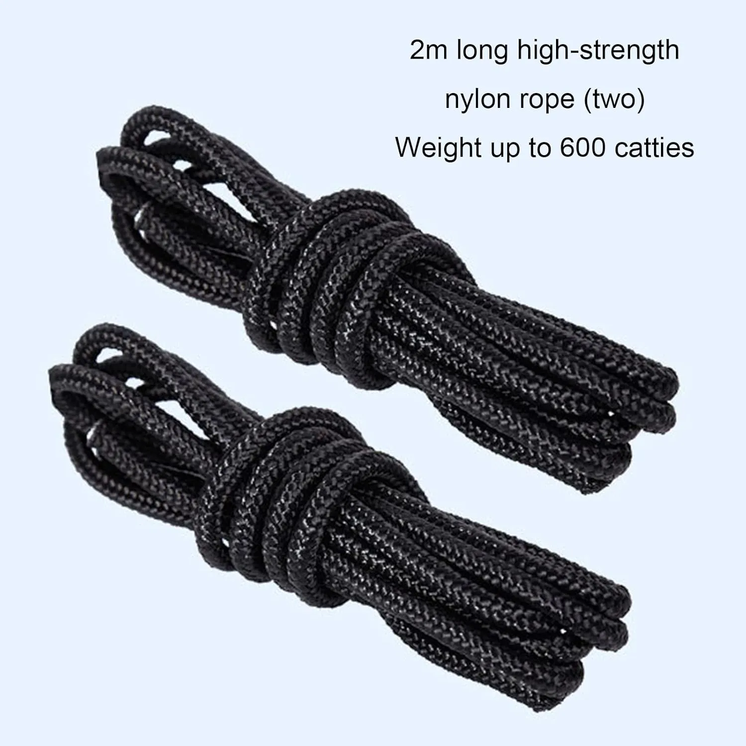 Double Camping Hammock, Lightweight Nylon Parachute Hammocks with 2 Tree Straps, Hammock for Camping Double Hammocks Gear for The Outdoors Travel (Black)