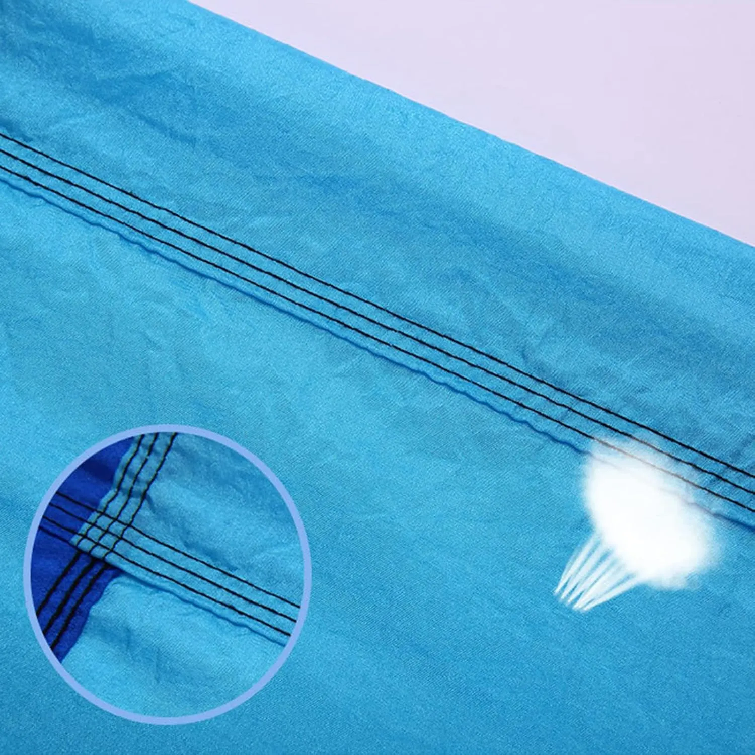 Double Camping Hammock, Lightweight Nylon Parachute Hammocks with 2 Tree Straps, Hammock for Camping Double Hammocks Gear for The Outdoors Travel (Blue)