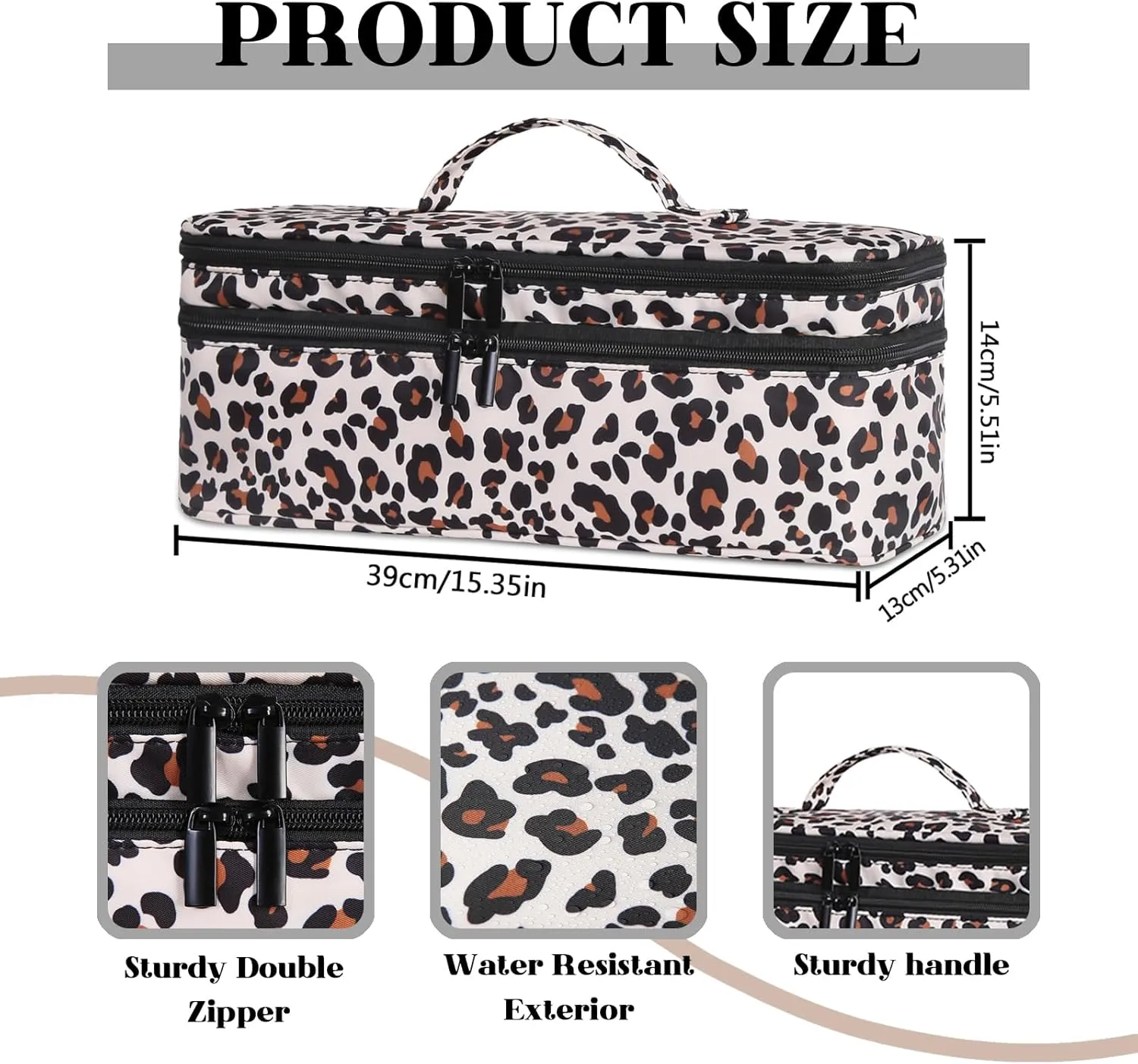 Double-Layer Travel Carrying Case Compatible with Revlon One-Step Hair Dryer Brush/Volumizer/Styler/Shark FlexStyle Attachment Portable Storage Organizer Bag Hair Tools Travel Bag