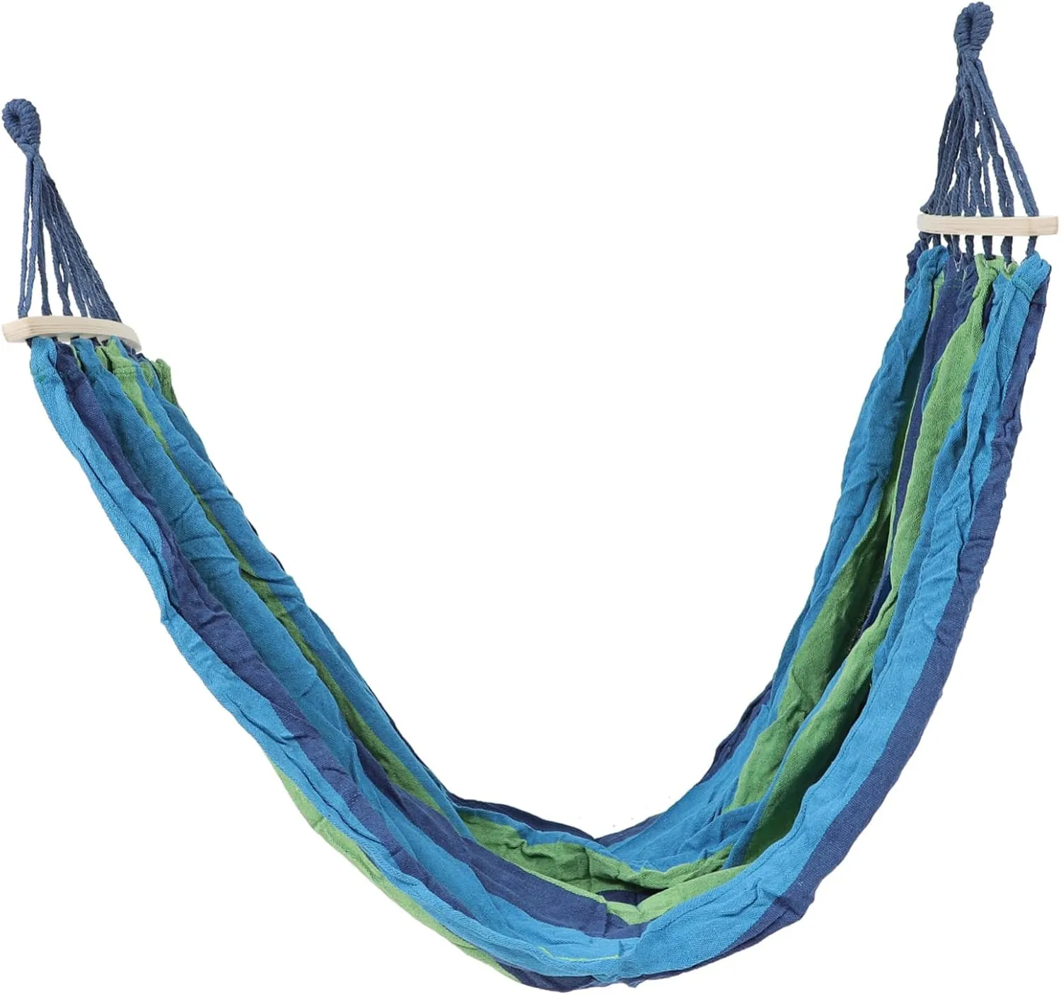 Double Person Parachute Camping Hammock Rainbow Canvas Swing Bed Anti Rollover Curved Stick for Garden Travel Outdoor
