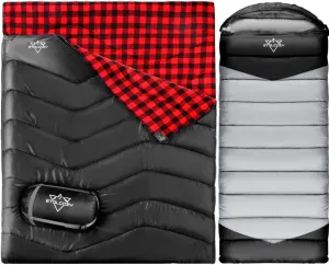 Double Sleeping Bag 3 Season   Cold Weather 0 Degree Sleeping Bag