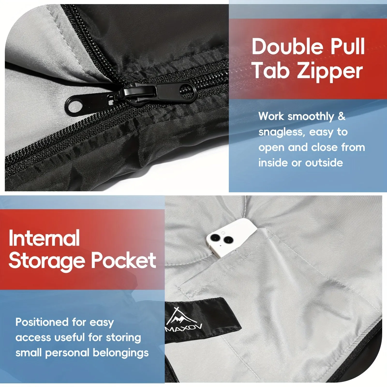 Double Sleeping Bags For 2 Adults, 2-3 Person Sleeping Bag For Camping Two Person Sleeping Bags For Adults With Pillow Cold Warm Weather