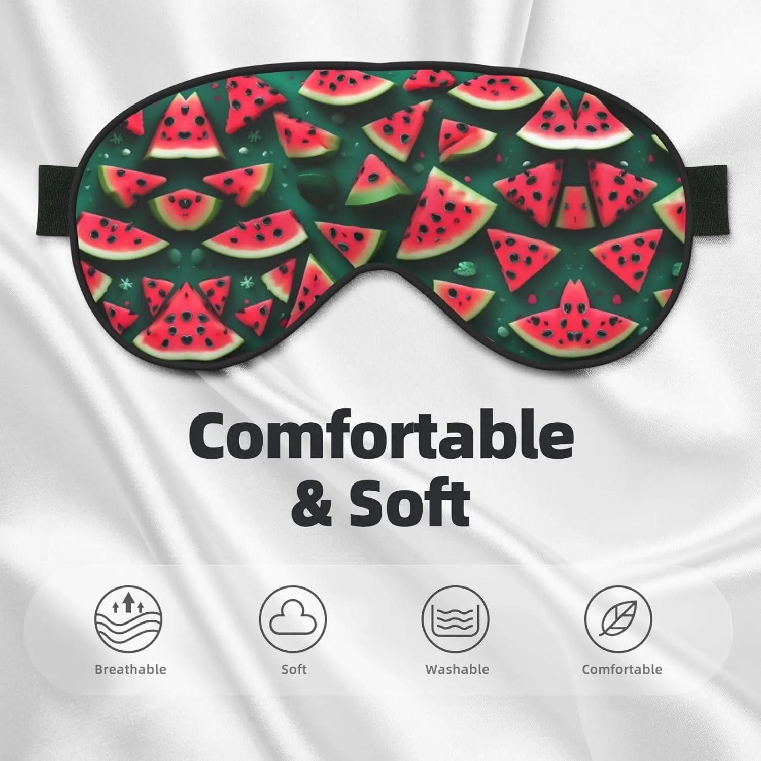 Dream Watermelon Head-Mounted Double-Sided Light-Blocking Sleeping Eye mask to Protect Eyes and Relieve Eye Fatigue