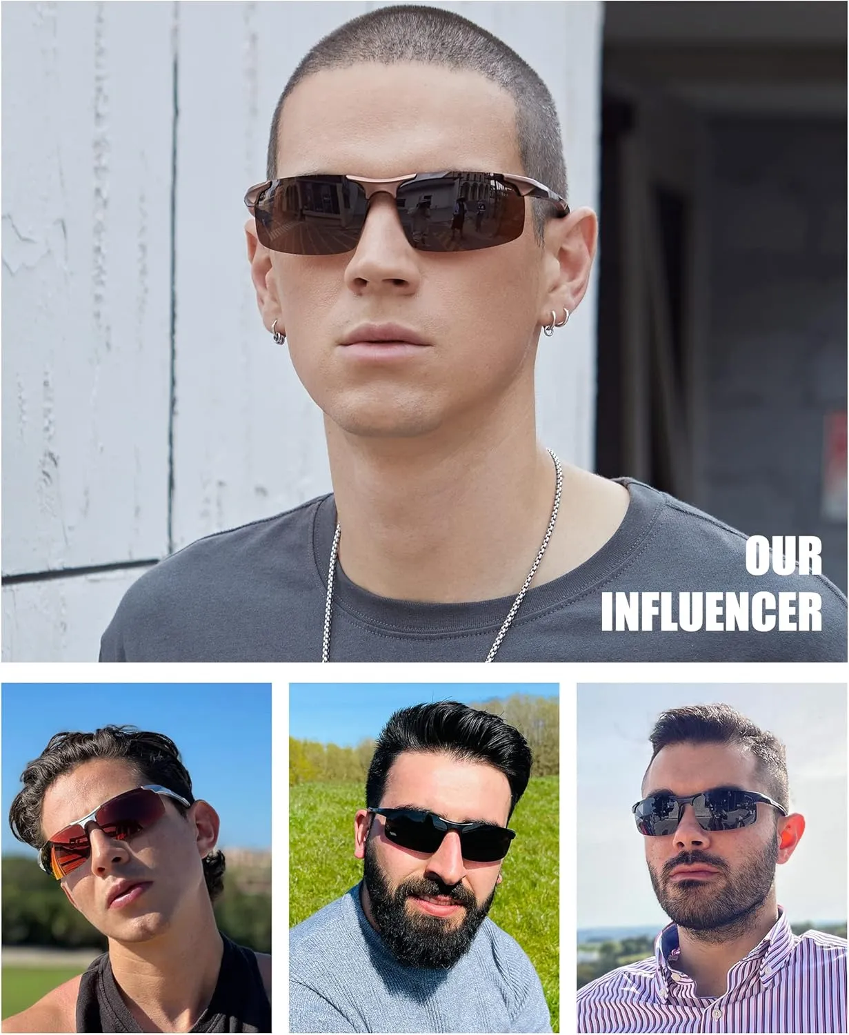 DUCO Mens Sports Polarized Sunglasses UV Protection Sunglasses for Men 8177s