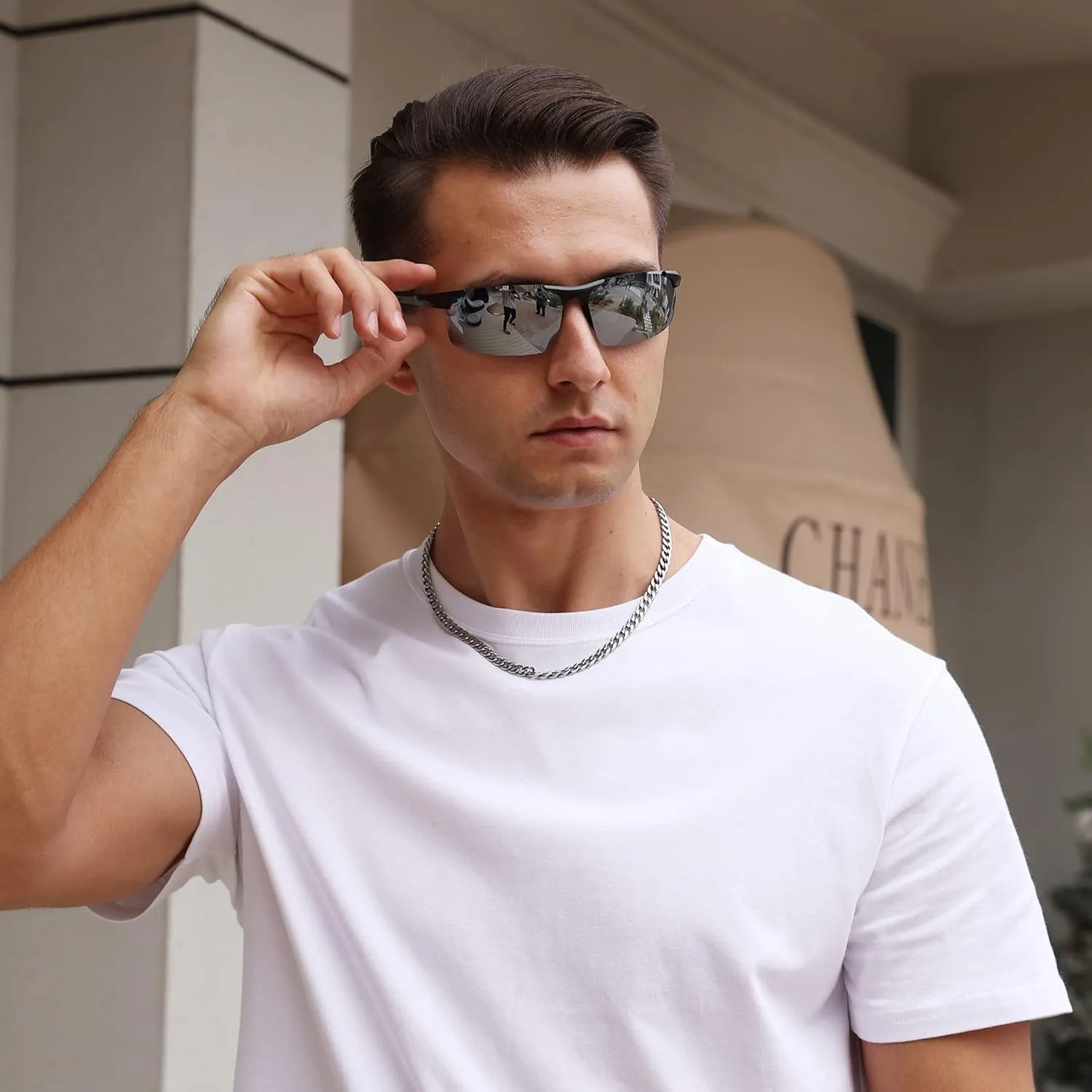DUCO Mens Sports Polarized Sunglasses UV Protection Sunglasses for Men 8177s