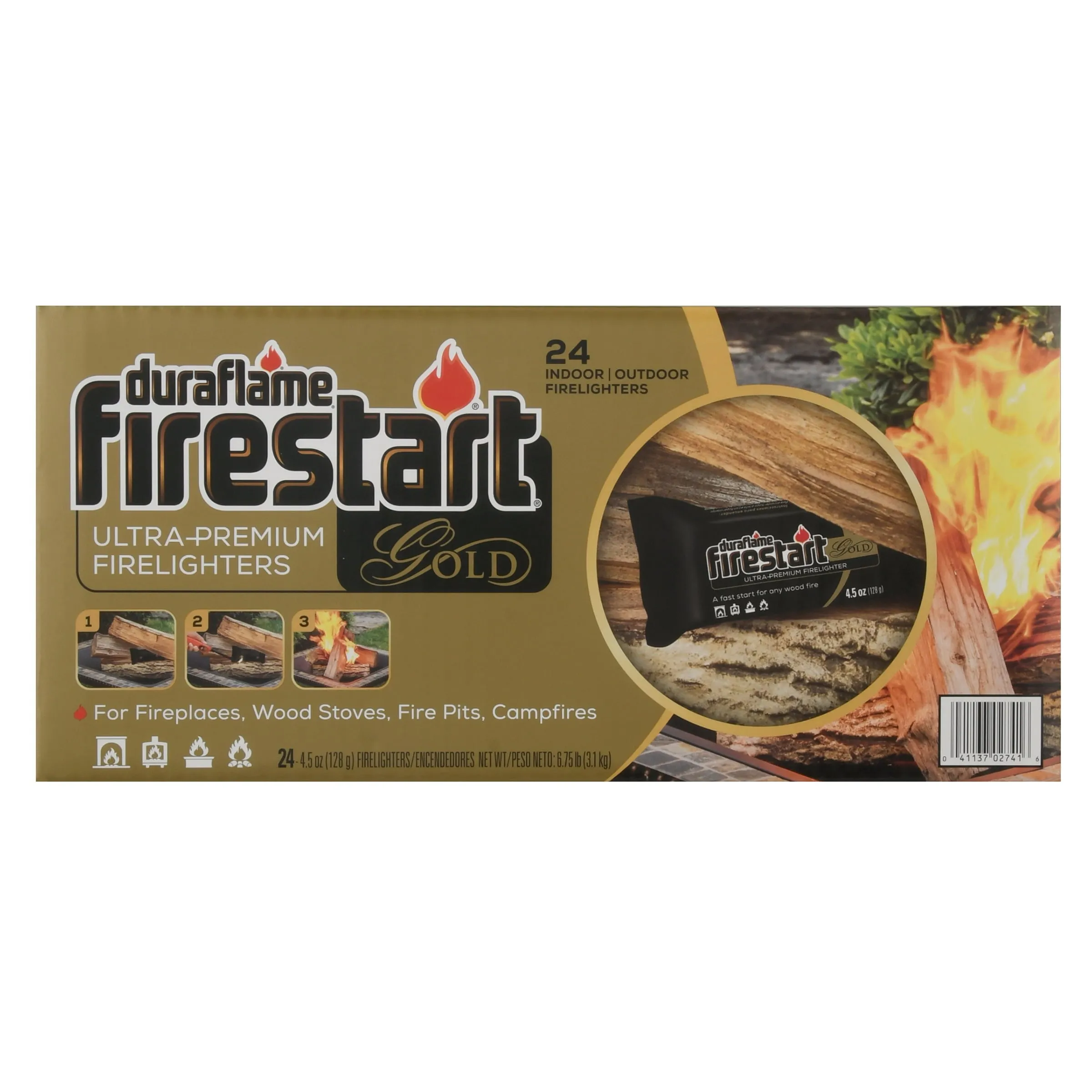 Duraflame Firestart Gold Ultra Premium 4.5 oz Fire Starters 24-Pk