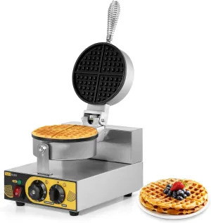 Dyna-Living Commercial Waffle Maker Electric Waffle Iron Nonstick Restaurant Flip Waffle Cones Maker Machine Waffle Bowl Maker for Household Bakeries Snack Bar 110V 1200W