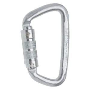EDELRID STEEL D TWIST SILVER CARABINER