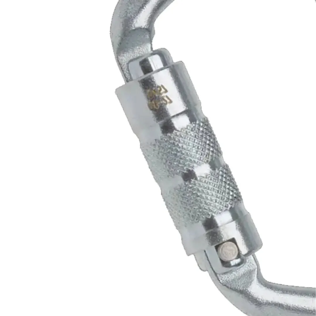 EDELRID STEEL D TWIST SILVER CARABINER