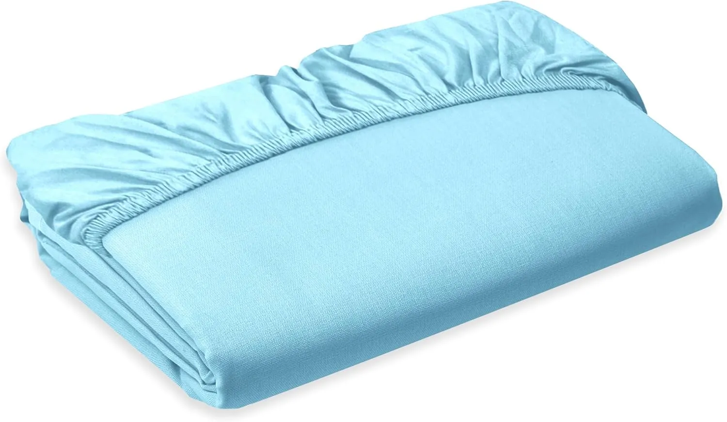 Elegant Comfort Super Soft 1-Piece Single Extra Deep Pocket 1500 Premium Hotel Quality Microfiber Fitted Sheet for High Mattress up to 21" inch with Double Sided Smart Pockets, King, Aqua