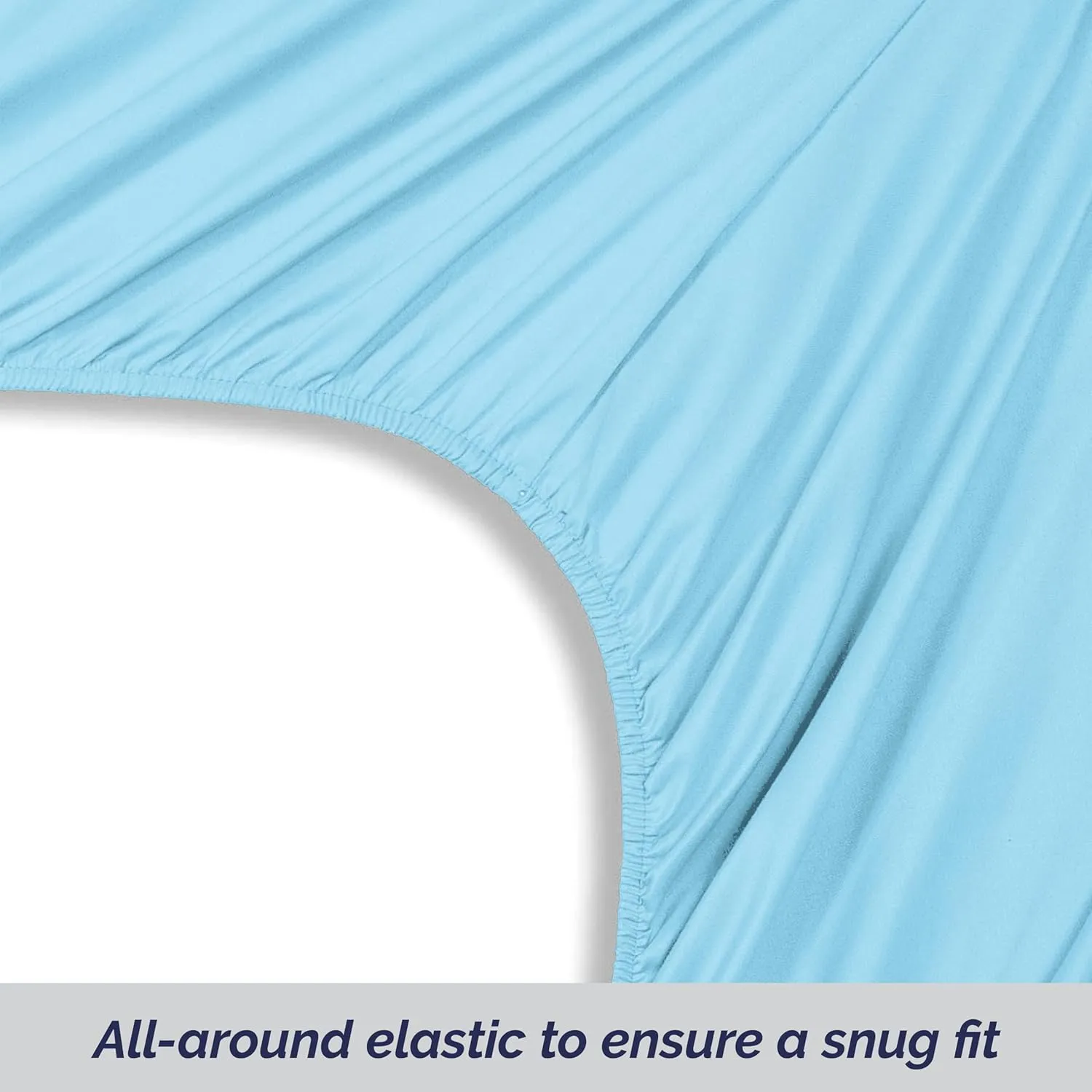 Elegant Comfort Super Soft 1-Piece Single Extra Deep Pocket 1500 Premium Hotel Quality Microfiber Fitted Sheet for High Mattress up to 21" inch with Double Sided Smart Pockets, King, Aqua