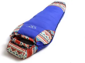 Ethnic Hollow Cotton Ultra Light Anti Splash Camping Hiking Outdoor Mummy Sleeping Bag