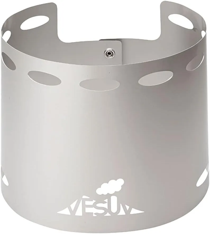 EVERNEW EBY643 Titanium VESUV Windshield/0.9L Pot for Ti U.L. Pot 900, Compatible with Car, Clear, Front Orientation