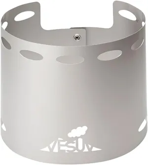 EVERNEW EBY643 Titanium VESUV Windshield/0.9L Pot for Ti U.L. Pot 900, Compatible with Car, Clear, Front Orientation