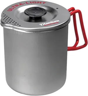 Evernew Titanium Lightweight Pasta Camping Pot with Strainer Lid, 750, Small