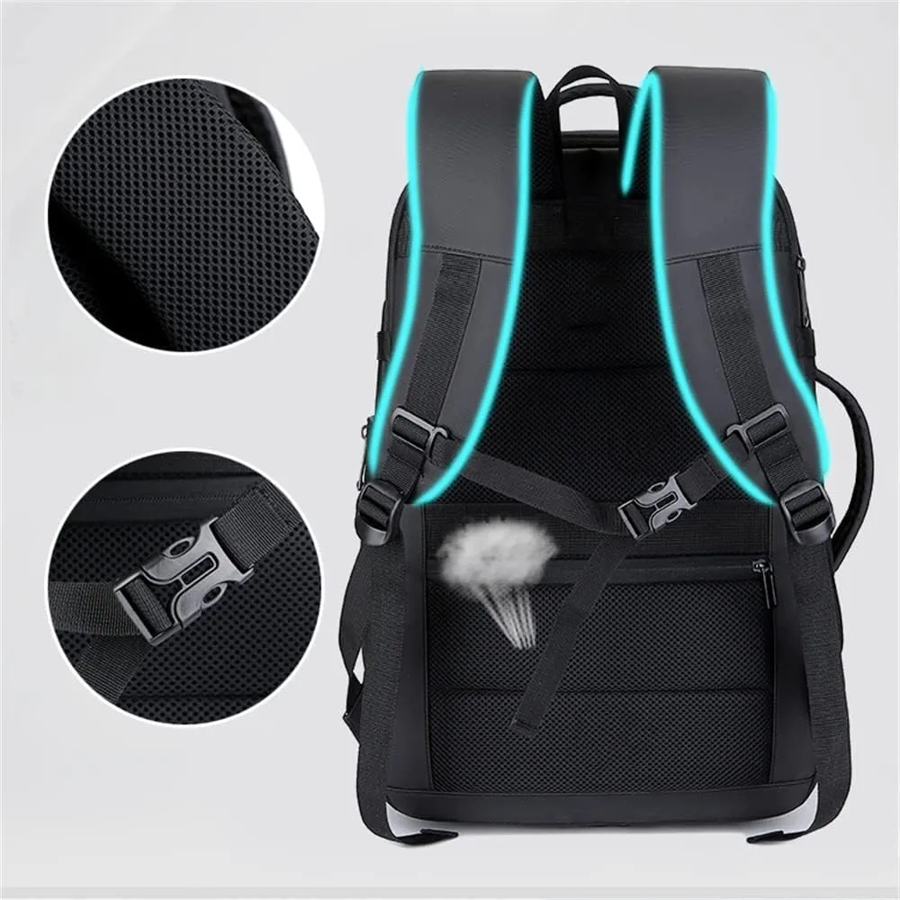 Expandable Travel Business Large-capacity Backpack with Exclusive Shoe Compartment