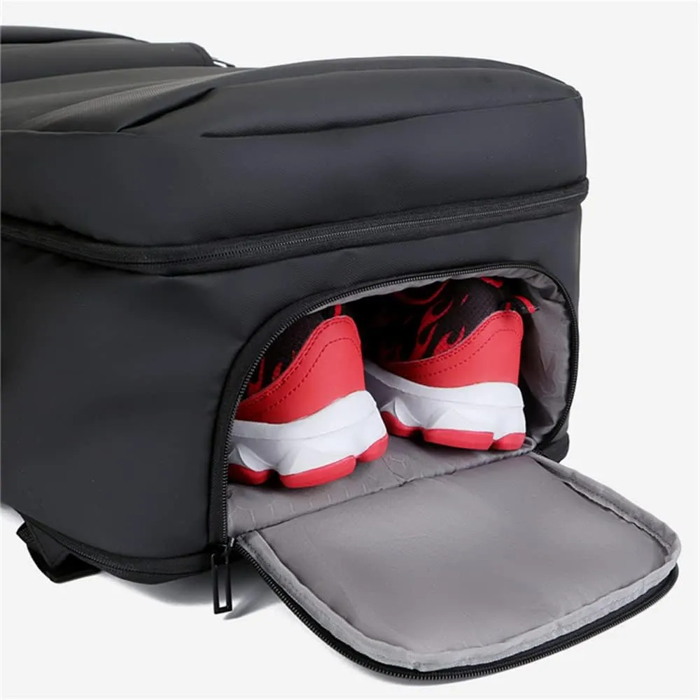 Expandable Travel Business Large-capacity Backpack with Exclusive Shoe Compartment