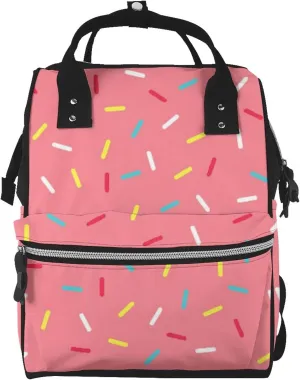 Fashion Diaper Bag Mummy Backpack Pink Donut Glaze Nappy Bag Large Capacity Baby Care Bags For Mom Dad