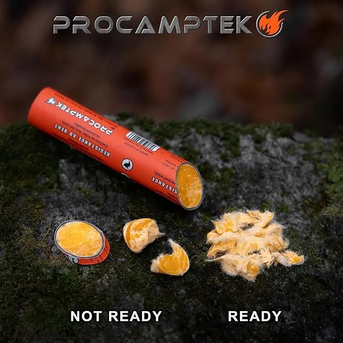 Fast Fire Stick - Survival Fire Starting Tinder, New Fat Rope Stick Version, Best Firestarter for Emergency, Survival, Campfire, Bushcraft, and Hiking - Waterproof & Non-Toxic (1 Stick)