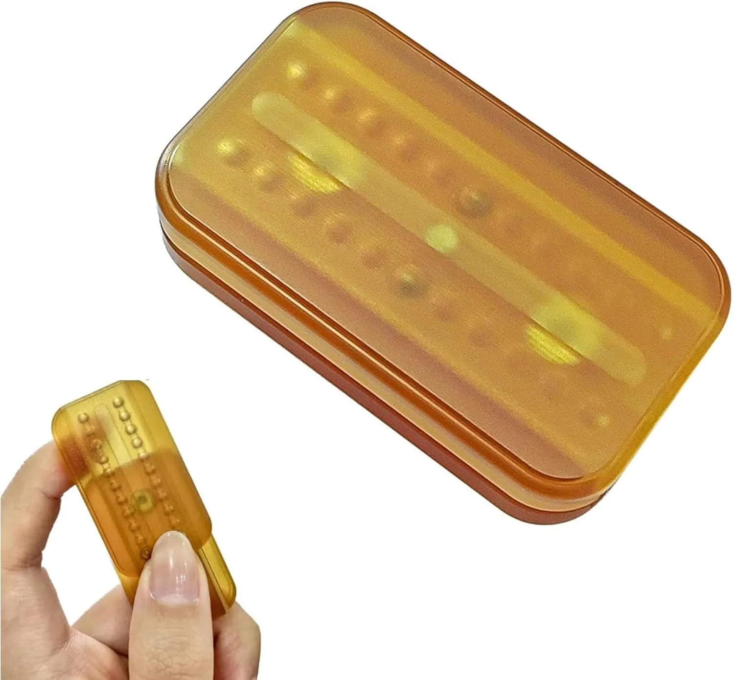 Fidget Slider PEI Amber Double-Sided Sliding EDC Toy Crisp Sounding Q-Bomb Feedback Fidget Toy
