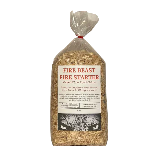 Fire Beast Fire Starter Waxed Pine Wood Chips 2lbs