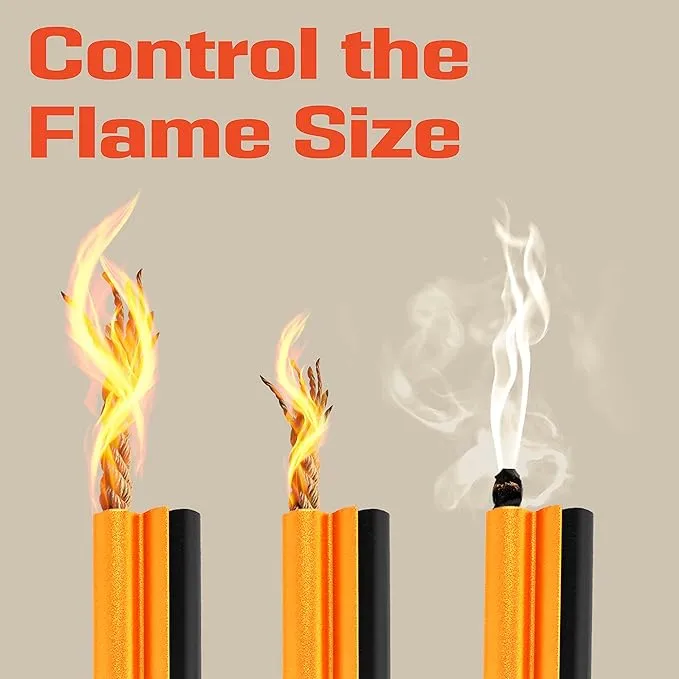 Fire Starter Survival Tool - All-in-One Flint and Steel Fire Starter Kit - Ferro Rod Fire Starter with 36" Waterproof Tinder Wick Rope and Steel Fire Striker - Patented Firestarter | Prepared4X