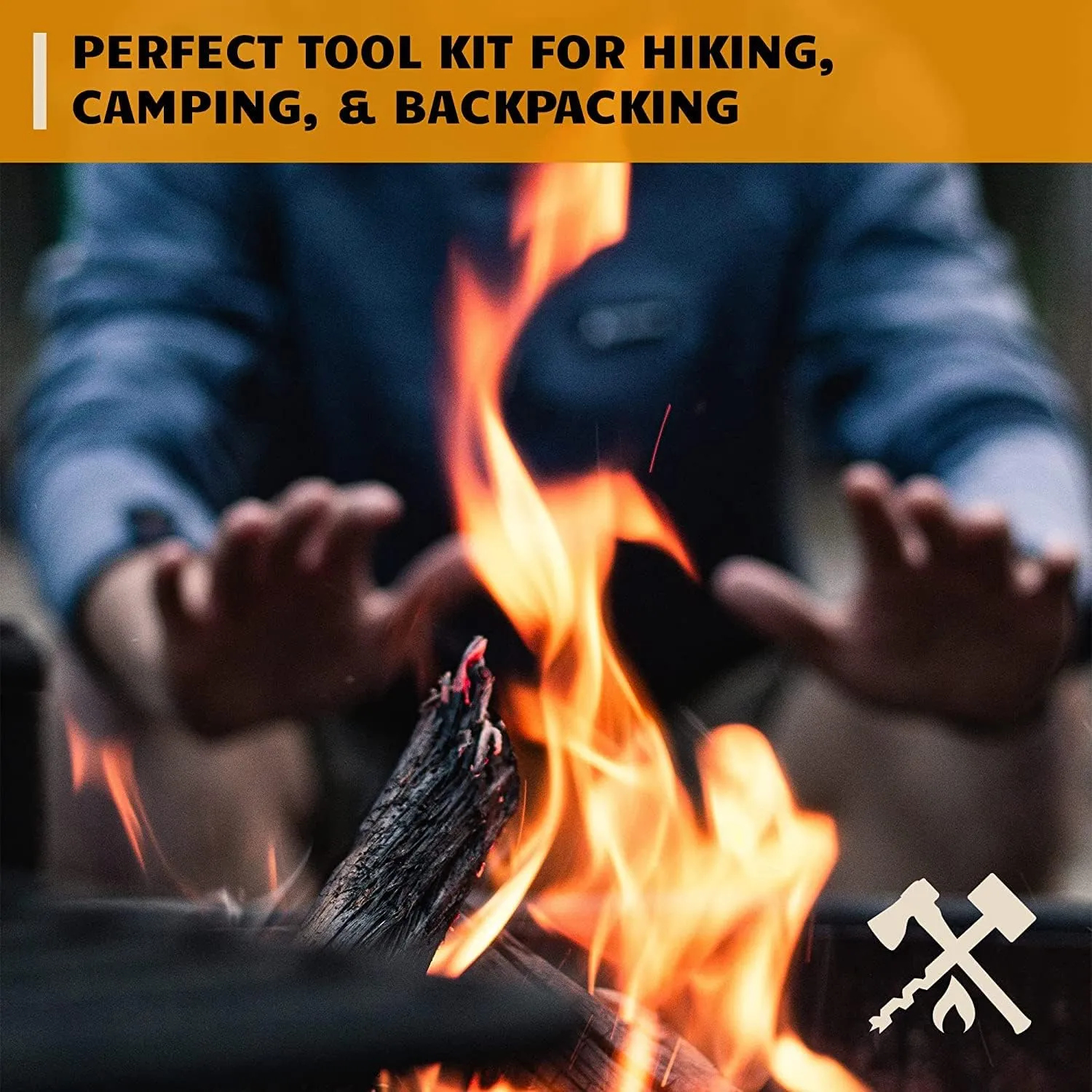 Fire Starter Tinder Rope and Bellows - Natural Weather Resistant Kindling - Waterproof Emergency Fire Kit for Campfires, Stoves & Fire Pits - 2 Pack