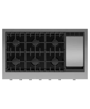 Fisher & Paykel CPV3486GDL Gas Rangetop, 48", Griddle